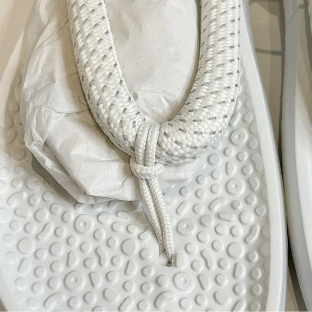 Allbirds Slides Mens Size 10 Sugar Zeffer Flip Flops‎ Unisex White Blizzard NWT - Picture 5 of 13